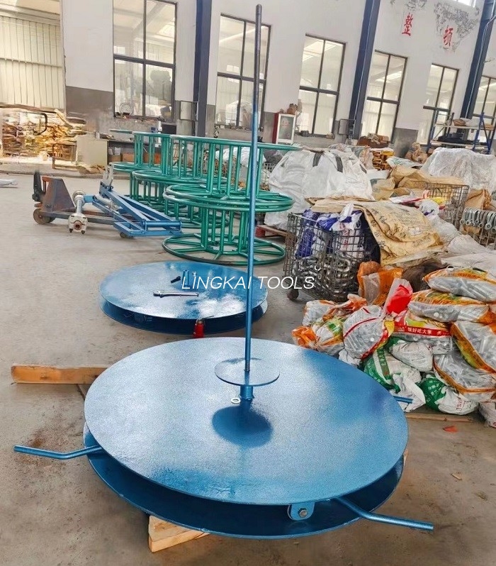 Turntable Device Laying Bracket Vertical Type Wire Reel Stand Stringing ເຄື່ອງມືການກໍ່ສ້າງ