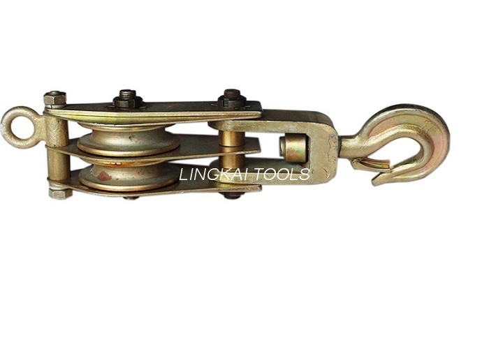 10T Dual Sheave Wire Rope Block, Hook Type Hoisting Rope Pulley Block