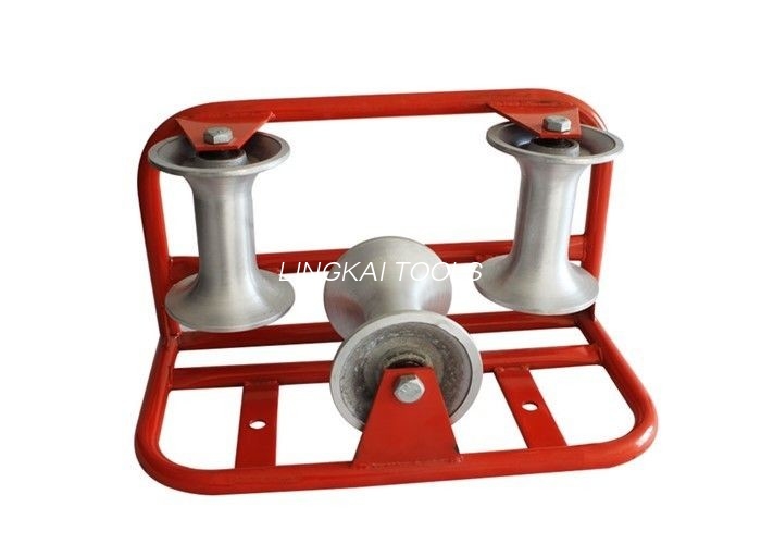 Spraying Tri-Roller Aluminum Corner Cable Roller ສໍາລັບການວາງສາຍໃຕ້ດິນ