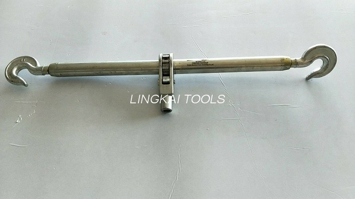 Double Hook Steel Rope Turnbuckle Wire Tightening Tool ດ້ວຍການເຄື່ອນໄຫວຈັບ 360º