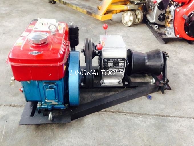 Portable Cable Winch Puller ຮູບຊົງກະບອກທີ່ມີເຄື່ອງຈັກກາຊວນທີ່ເຢັນດ້ວຍນ້ໍາ