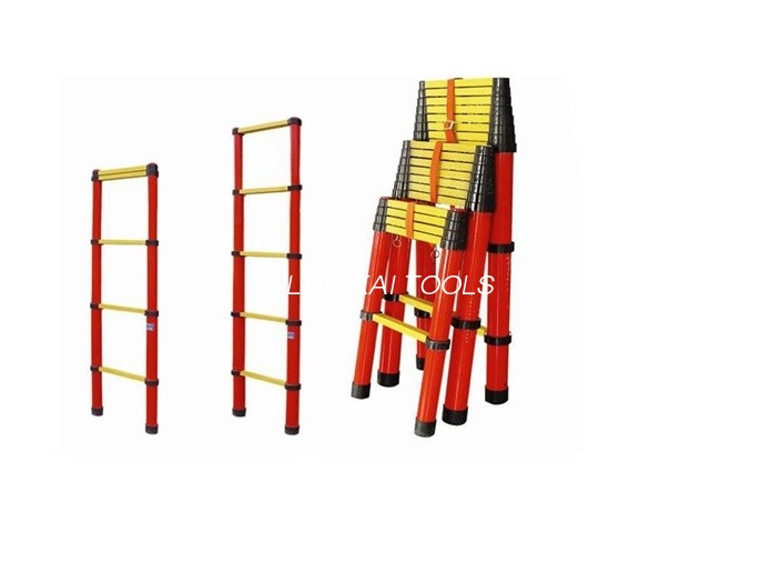 FRP Fiberglass Ladder Telescoping , Insulated Fiberglass Ladder Telescopic