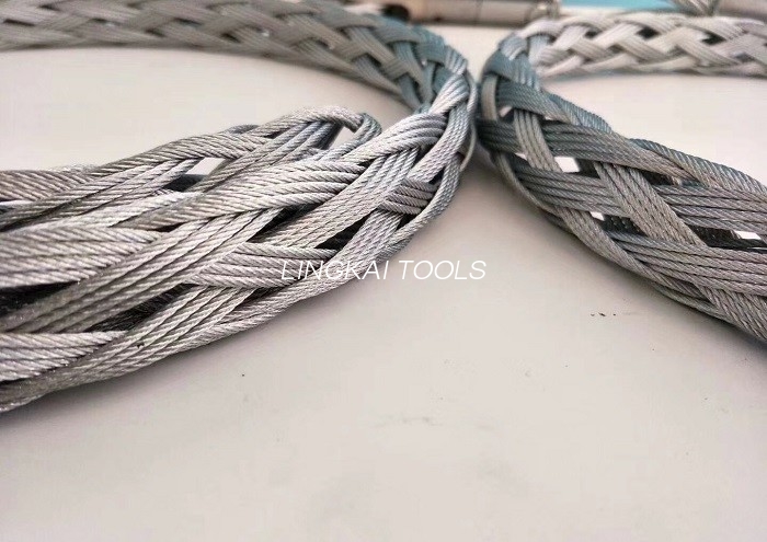 ອຸປະກອນເຊື່ອມຕໍ່ Stringing Grip ຫນຶ່ງຫົວ Pulling Grip Cable Sleeve Connector