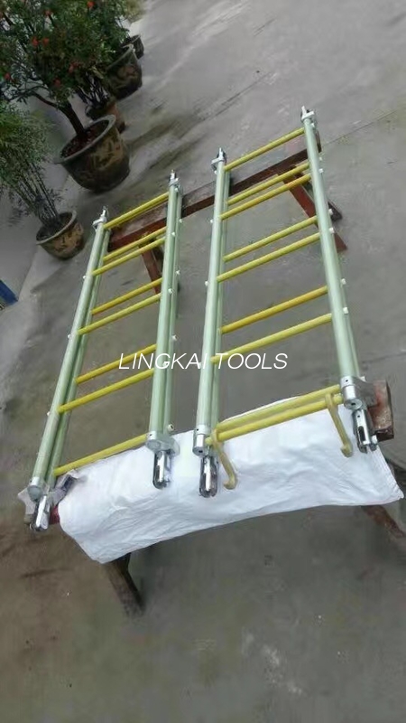 Fiberglass Insulated Ladders ແສງສະຫວ່າງສໍາລັບການຕິດຕັ້ງ Overhead Line Tower