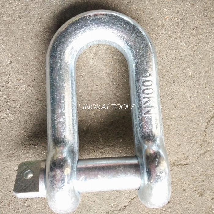 ໂຕເຊື່ອມຕໍ່ສູງ Tensile Shackle / Galvanized Steel Shackles ສໍາລັບເຊື່ອມຕໍ່ສາຍເຫຼັກ