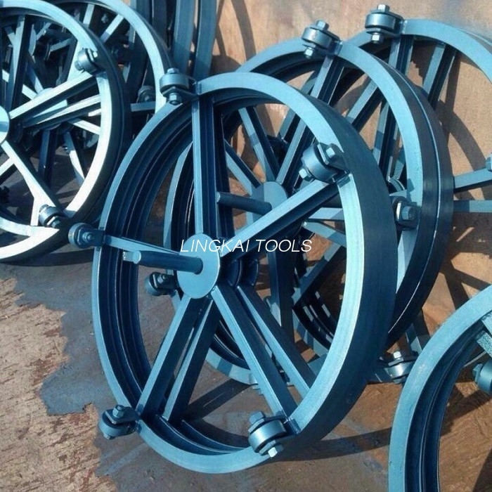 1000mm ເສັ້ນຜ່າສູນກາງ 1000mm ເຄື່ອງມືສາຍໃຕ້ດິນ rotate Steel Plate Stand Upright Payout Drum Turntable
