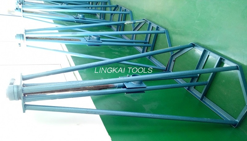 ເຄື່ອງມືດຶງສາຍໄຟຟ້າ 30 KN Screw Adjustable Jack Stands Mechanical Cable Drum Jack