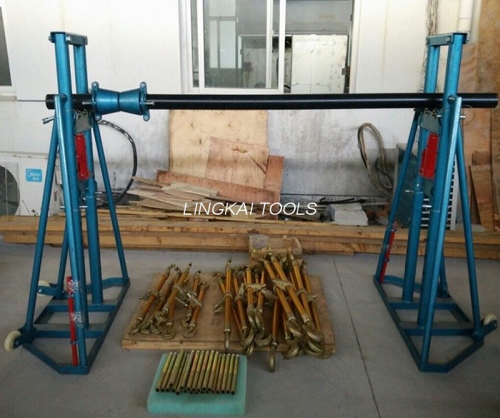 Easy Moving Wire Reel Stand / Elevator Cable Drum Jack 5 - 20 ໂຕນ