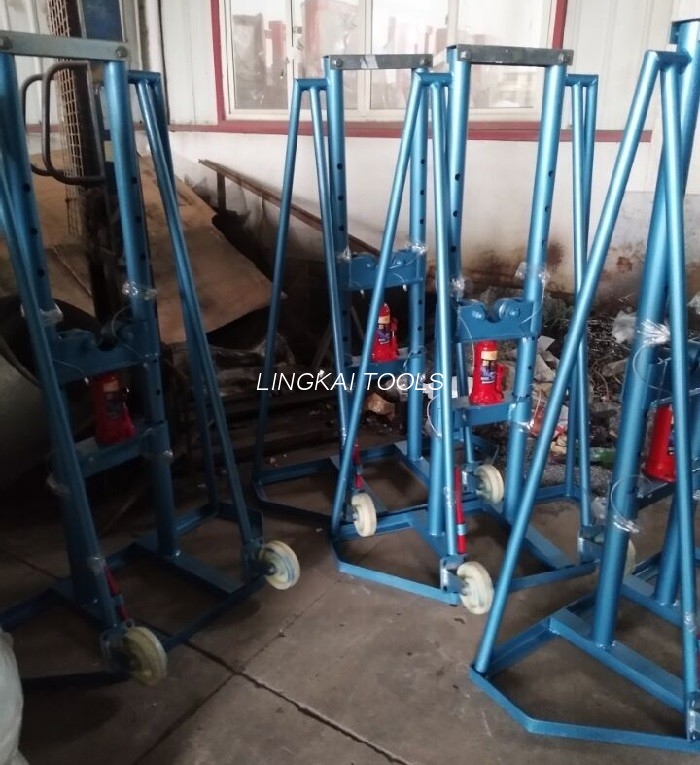 Spindle Bar Hydraulic High Lift Jack Stands 10T ສໍາລັບສາຍເຄເບີ້ນສາຍ