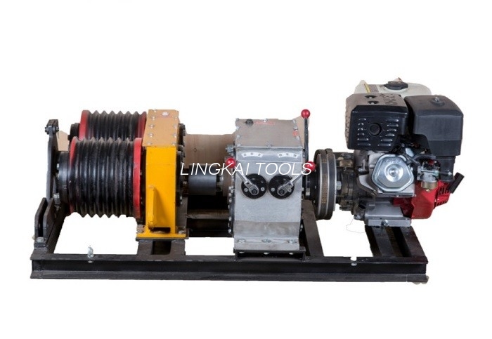 5 Ton Double Capstan Winch Cable Winch Puller With Honda GX390 Engine 13HP