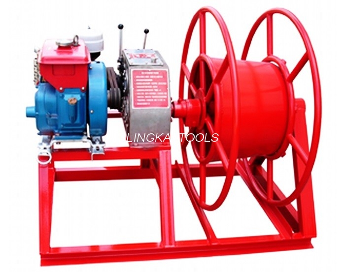ຄວາມໄວ 3600rpm 5 Ton Power Puller Winch Wire Take Up with GX160 Gasoline Engine