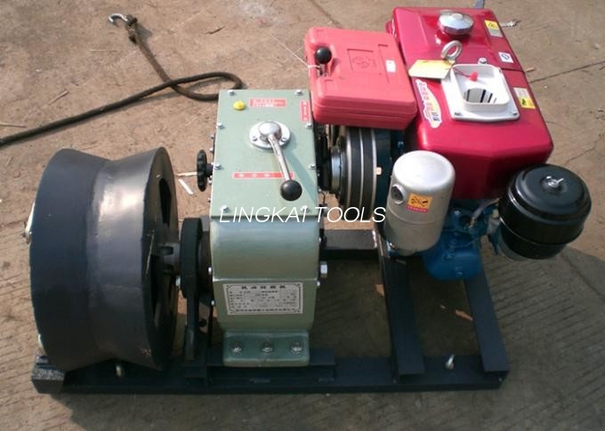 Reversing Cable Winch Puller With Water Cooled Diesel Engine ໃນການກໍ່ສ້າງສາຍ