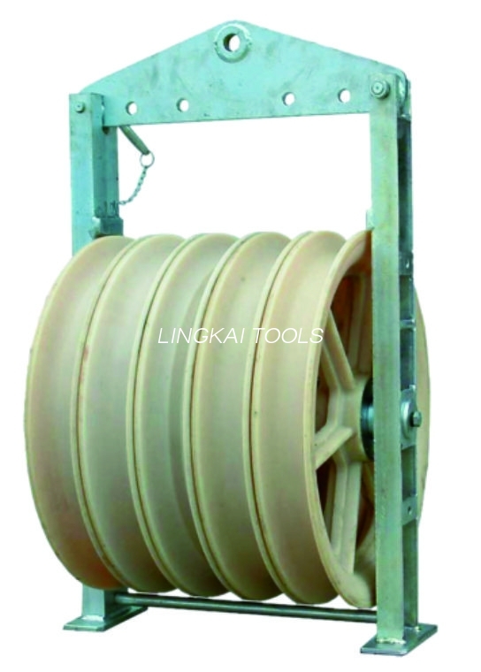 Rubber Lined 60KN Single Nylon Sheave 660MM Stringing Block