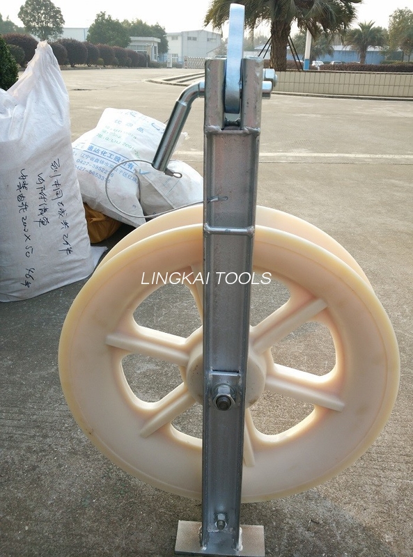 2T Single Wheel Nylon Conductor Stringing Blocks ເສັ້ນຜ່າສູນກາງ 660mm