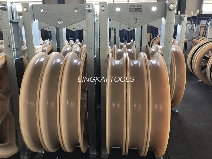 660mm Nylon Rollers Conductor Stringing Blocks ສໍາລັບ overhead bundled ສາຍ