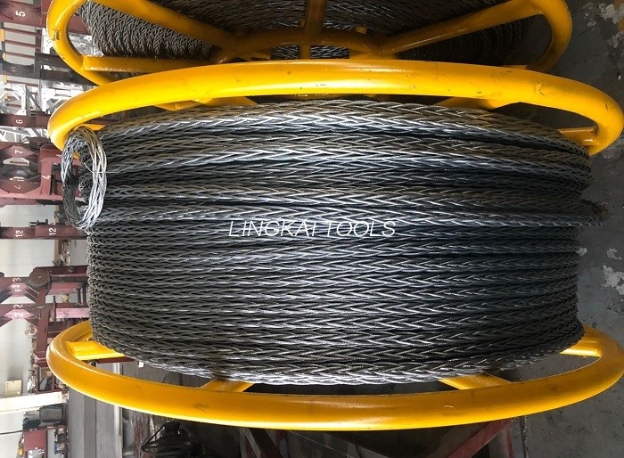 18mm Anti Twisting Steel Wire Rope for two Bundled Conductors Overhead Line Stringing