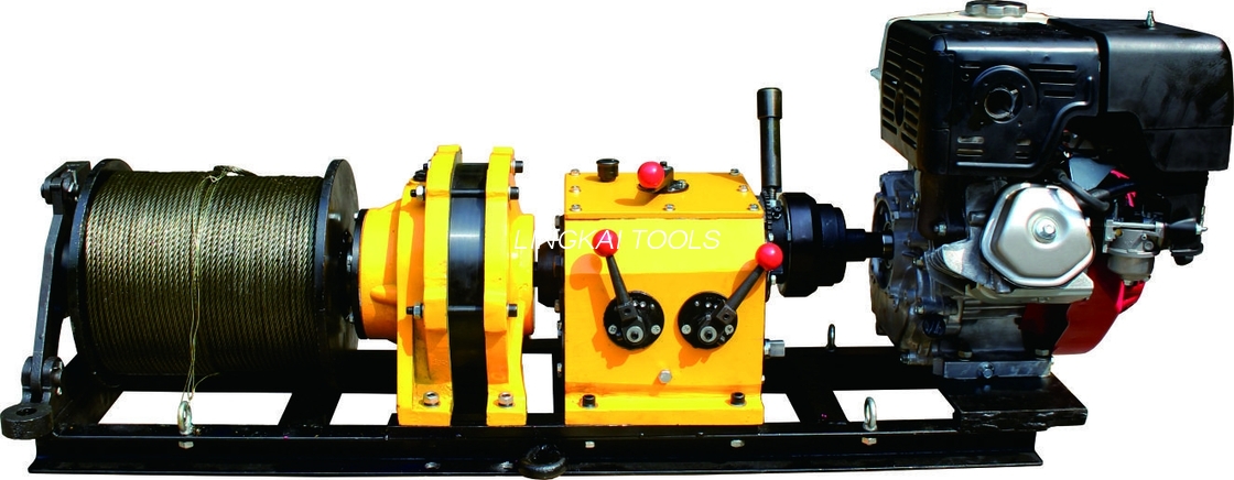 Tower Erection Gas Engine Winch 50 KN ສໍາລັບການກໍ່ສ້າງສາຍໄຟຟ້າ