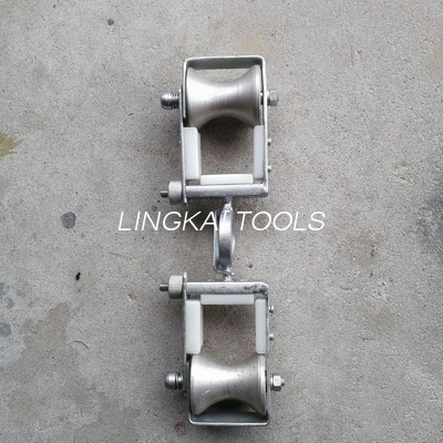Aluminum Double Sheave Block ສໍາລັບການປ່ຽນສາຍສາຍ / OPGW Pulleys ການທົດແທນສາຍ